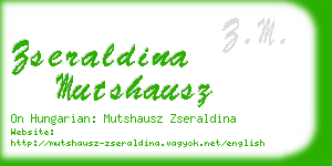 zseraldina mutshausz business card